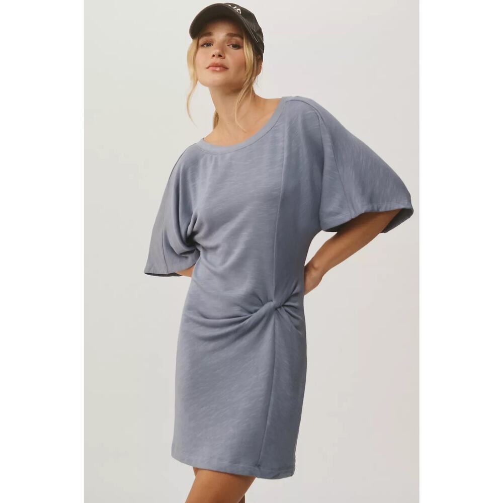Anthropologie Daily Practice L Side Twist Mini T-Shirt Dress OB1734274